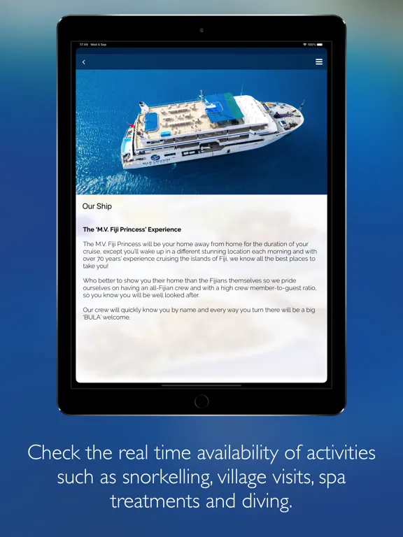 Zrzuty ekranu Blue Lagoon Cruises iPad 
