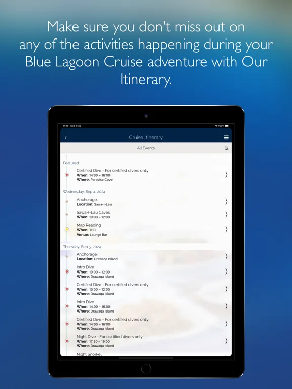 Zrzuty ekranu Blue Lagoon Cruises iPad 