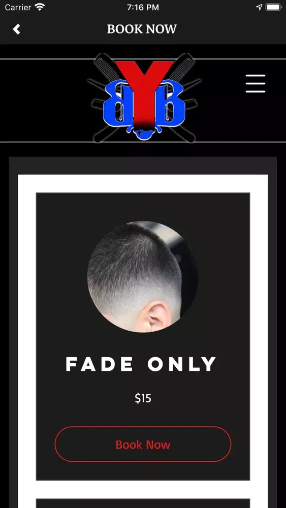 Zrzuty ekranu BOOK YOUR BARBER APP