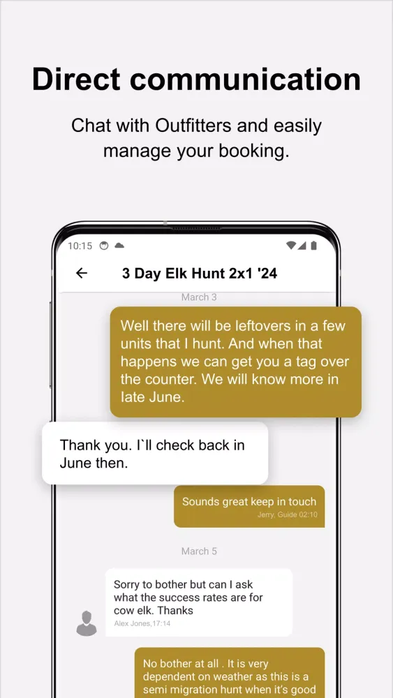 Ảnh chụp màn hình của BookYourHunt