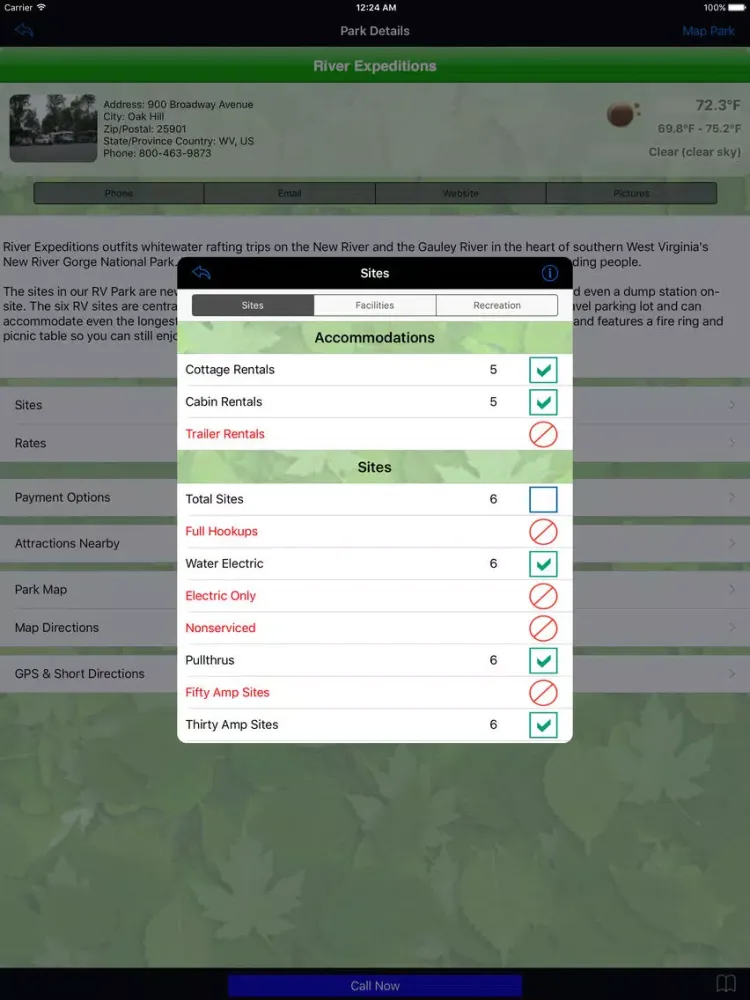 BookYourSite™ RV Park Campground Reservation Guide iPad 应用截图