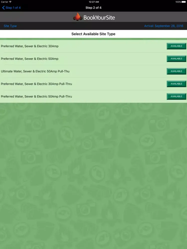 BookYourSite™ RV Park Campground Reservation Guide iPad 应用截图
