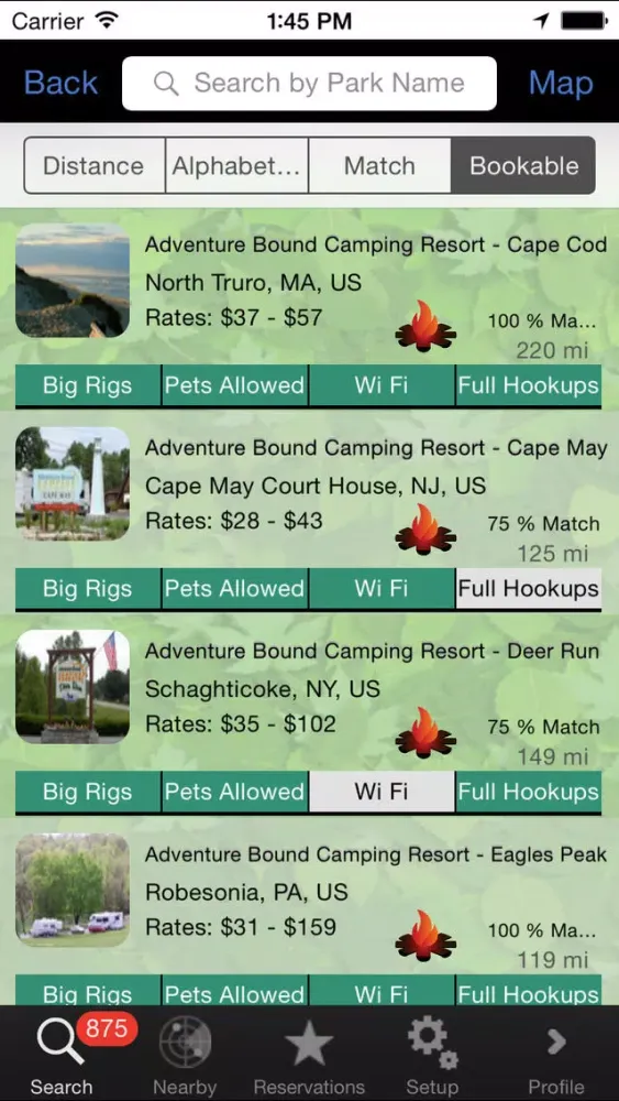 BookYourSite™ RV Park Campground Reservation Guide应用截图