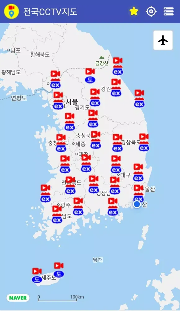 Captures d'écran de Korea CCTV map