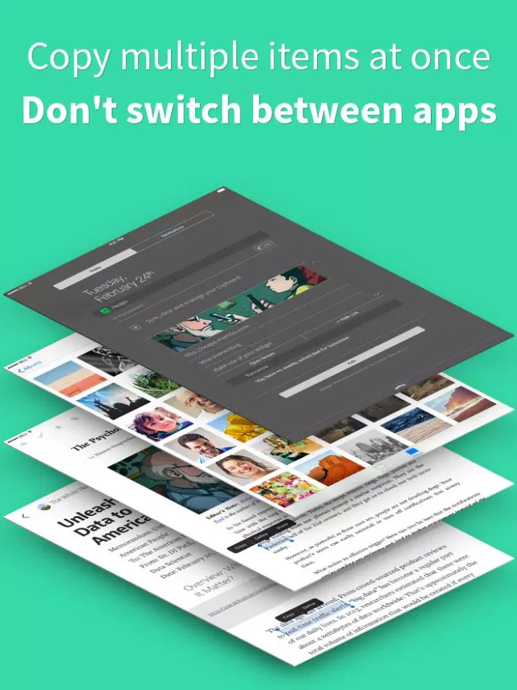 Скриншоты Heapo Clipboard Management Widget - copy and paste clips easier iPad 