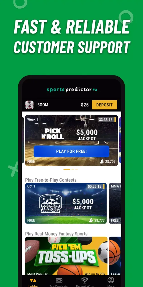 Sports Predictor: Fantasy Game スクリーンショット