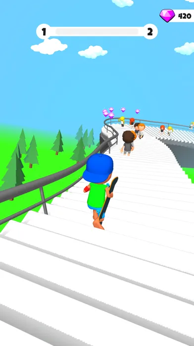 Capturas de tela do Skater Rush