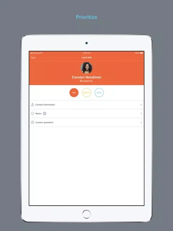 Capturas de pantalla de Boomset Lead Retrieval App iPad 