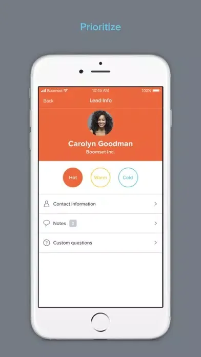 Capturas de pantalla de Boomset Lead Retrieval App