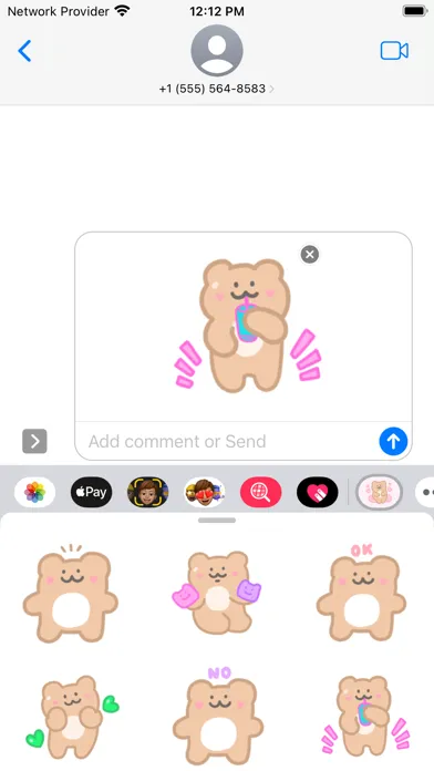 Capturas de tela do Boong Boong Bear Stickers
