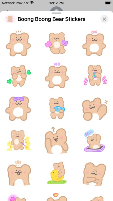 Capturas de tela do Boong Boong Bear Stickers