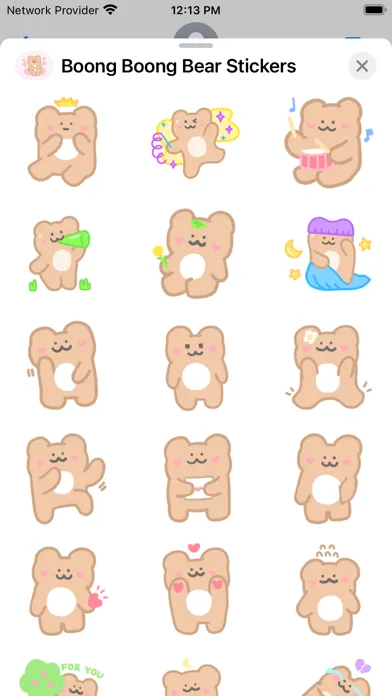 Capturas de tela do Boong Boong Bear Stickers