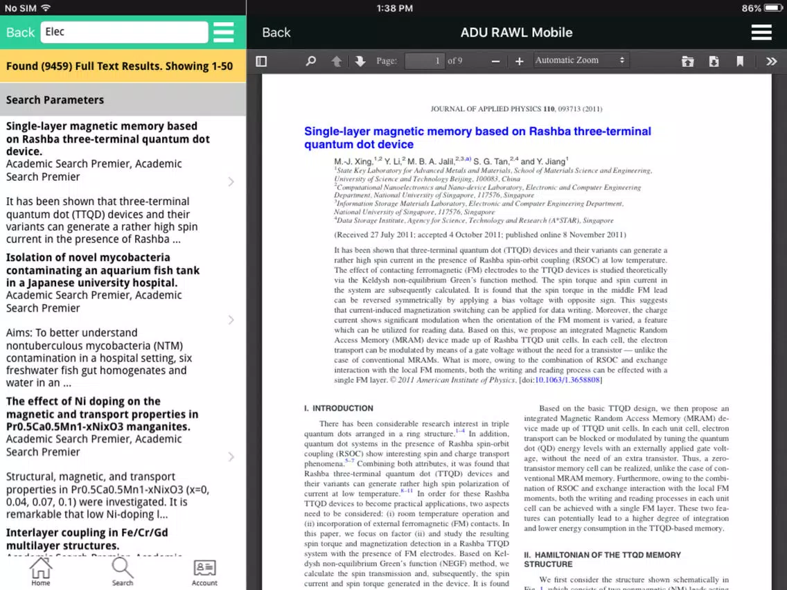 Zrzuty ekranu ADU RAWL Mobile iPad 