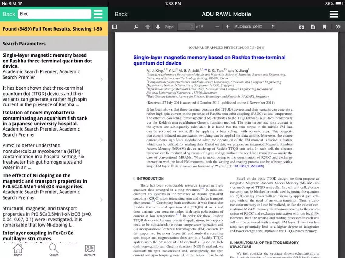 ADU RAWL Mobile iPad  スクリーンショット