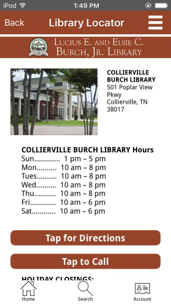Скриншоты Collierville Library