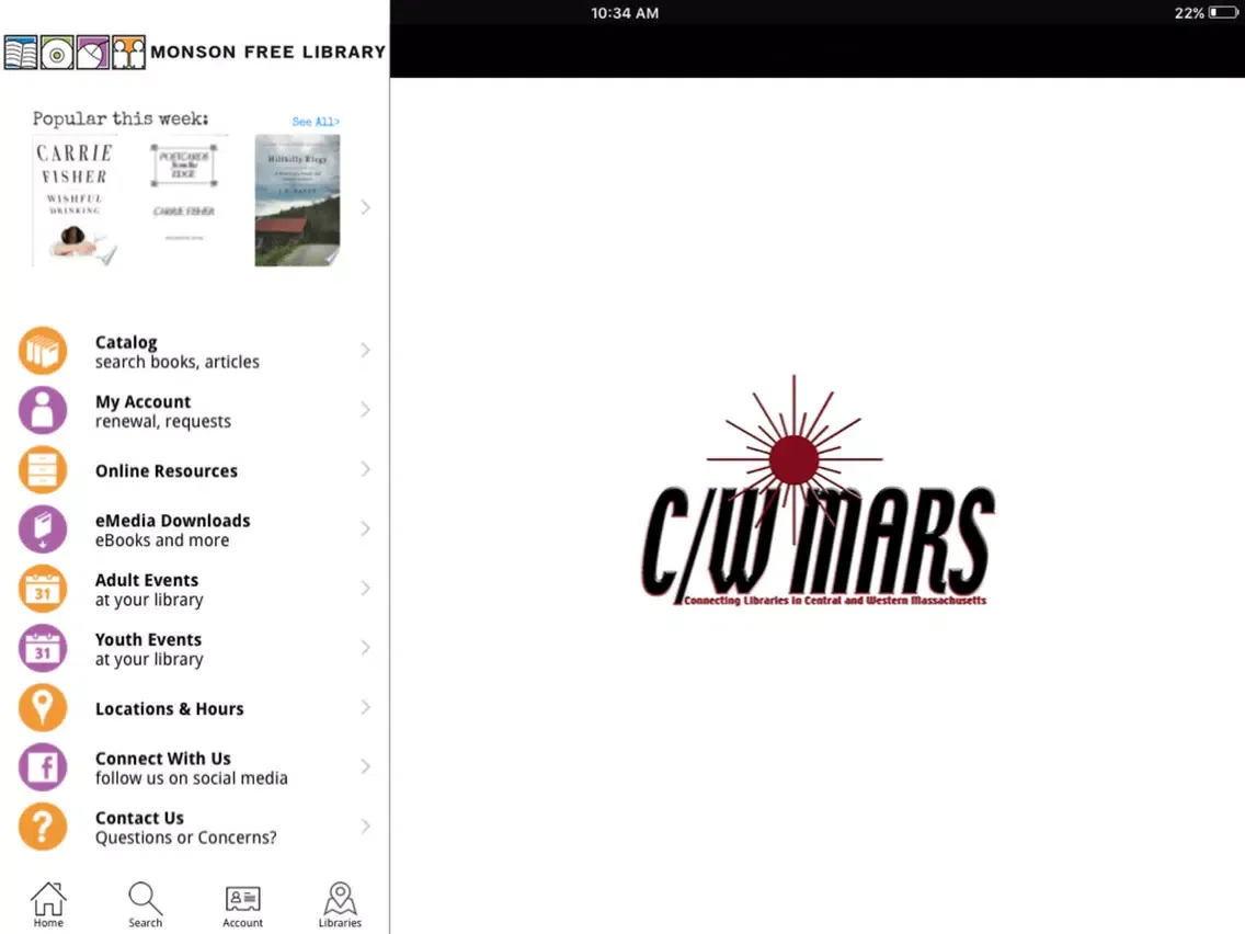 Ảnh chụp màn hình của CW MARS iPad 