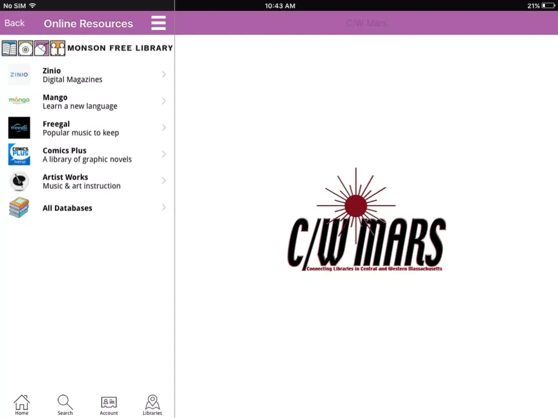 Ảnh chụp màn hình của CW MARS iPad 