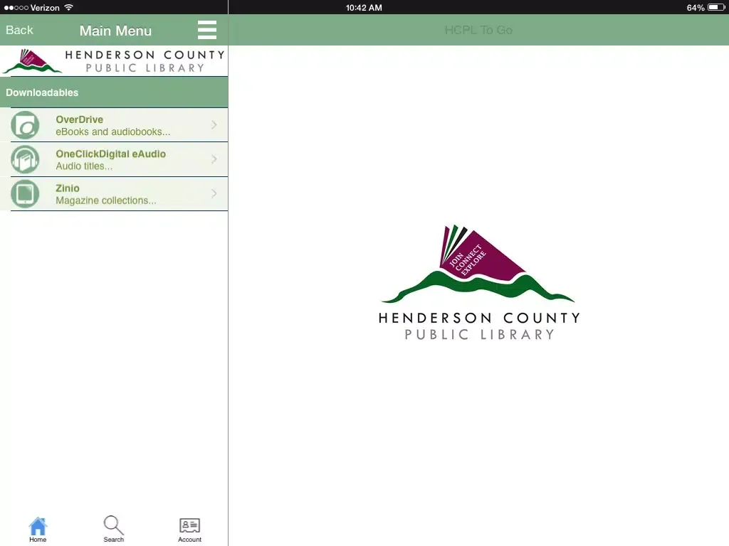 Captures d'écran de Henderson County Public Library iPad 