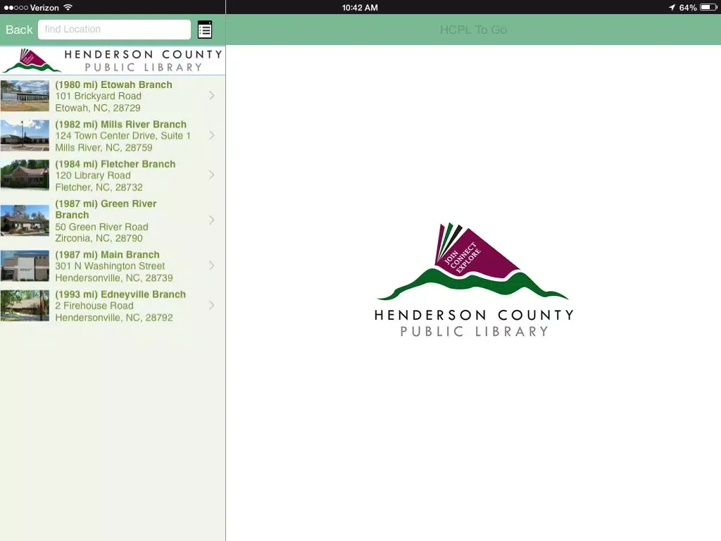 Captures d'écran de Henderson County Public Library iPad 