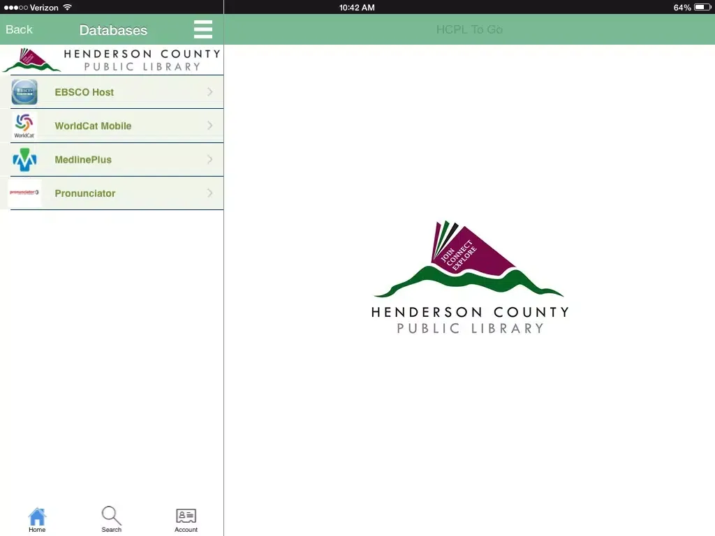 Captures d'écran de Henderson County Public Library iPad 