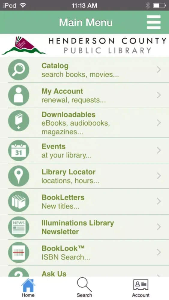 Captures d'écran de Henderson County Public Library