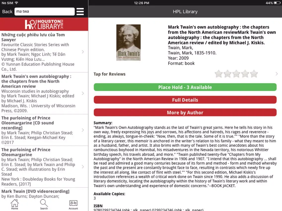 HPL Library iPad 應用截圖