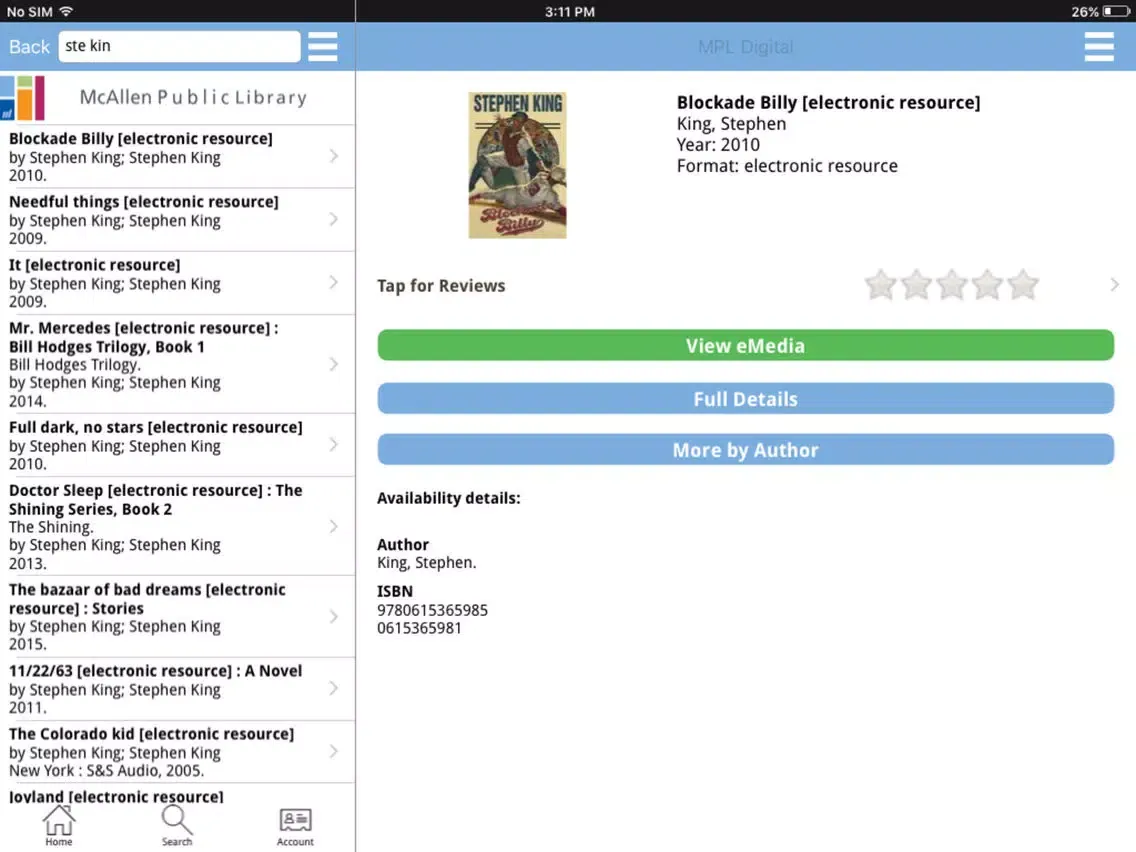 Tangkapan skrin MPL Digital iPad 