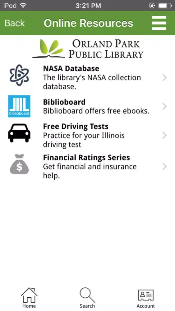 Orland Park Library Ekran Görüntüleri