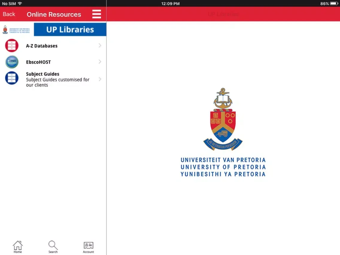 UP Libraries iPad 应用截图