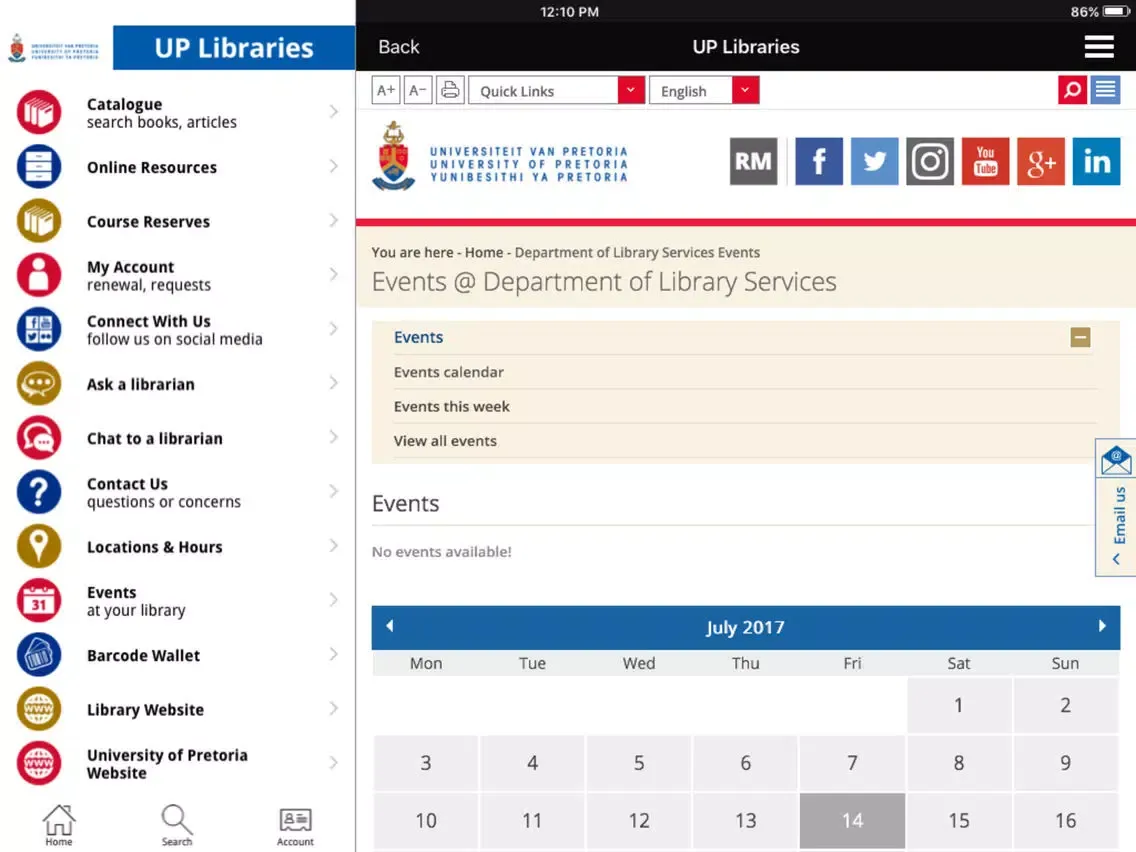 UP Libraries iPad 应用截图