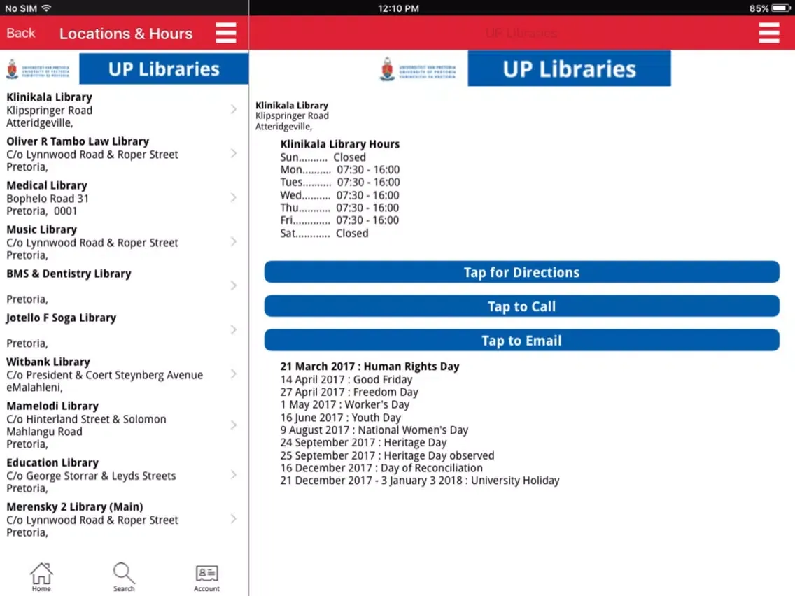 UP Libraries iPad 应用截图