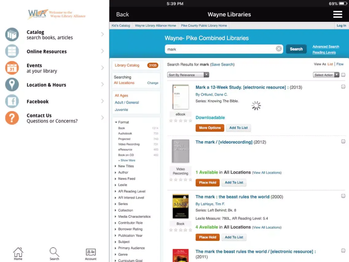 Wayne Libraries iPad 应用截图