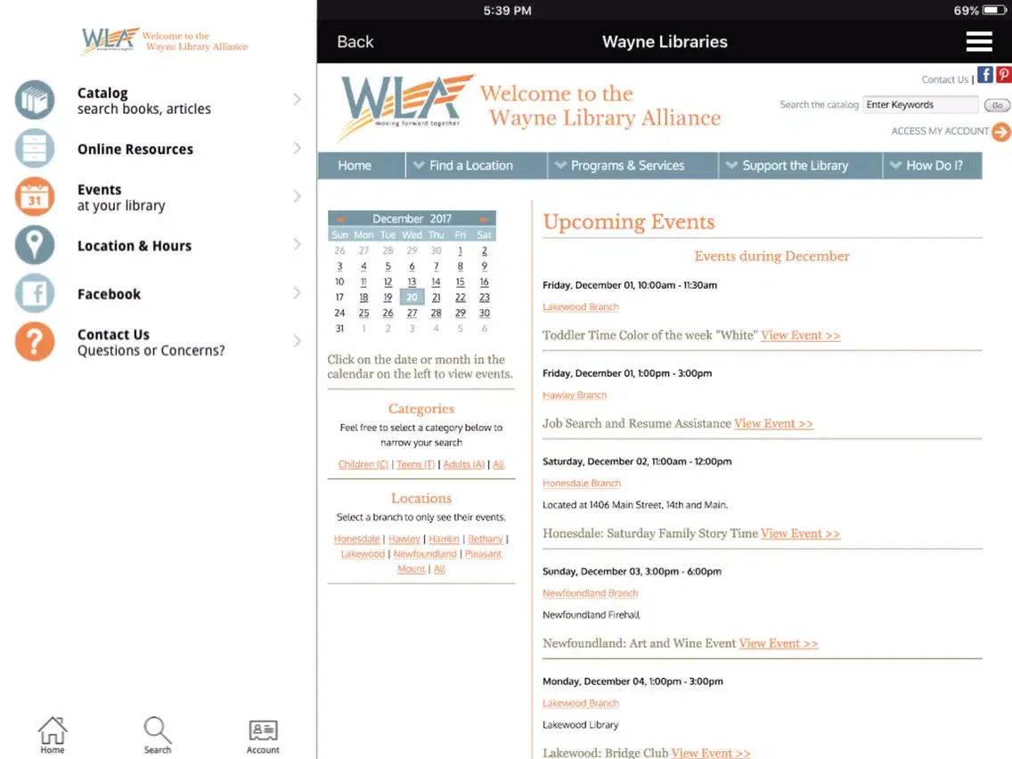 Wayne Libraries iPad 应用截图