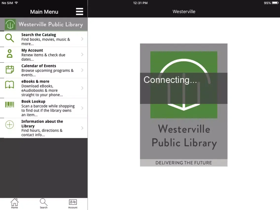 Westerville Library iPad  Screenshots