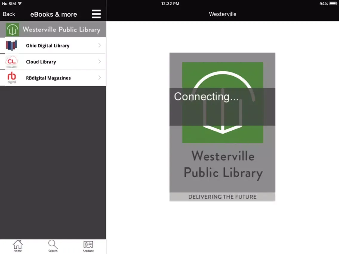 Westerville Library iPad  Screenshots