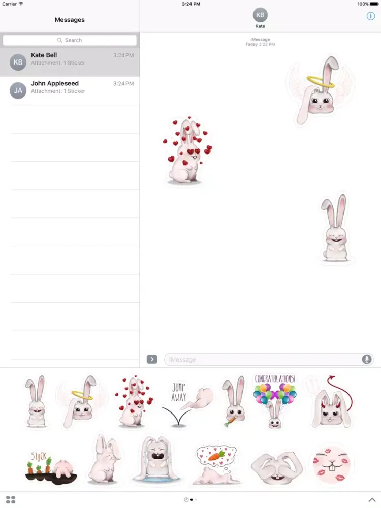 Capturas de pantalla de Funny Bunny - Handcrafted Stickers iPad 