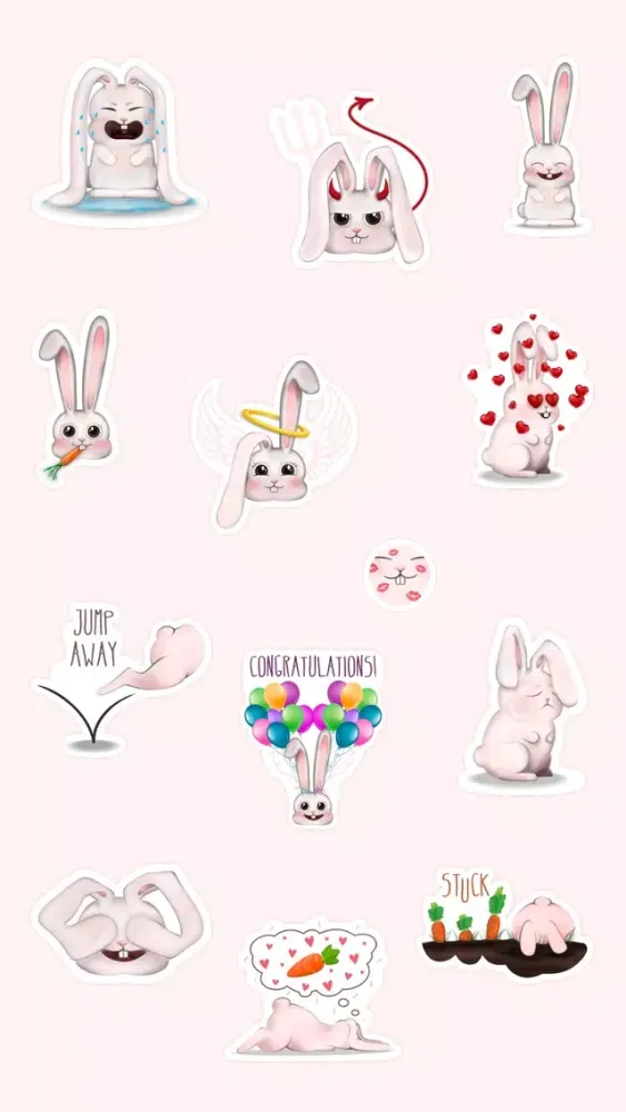 Capturas de pantalla de Funny Bunny - Handcrafted Stickers
