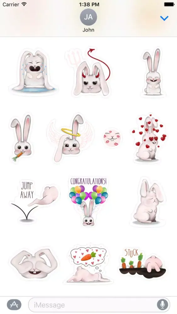 Capturas de pantalla de Funny Bunny - Handcrafted Stickers