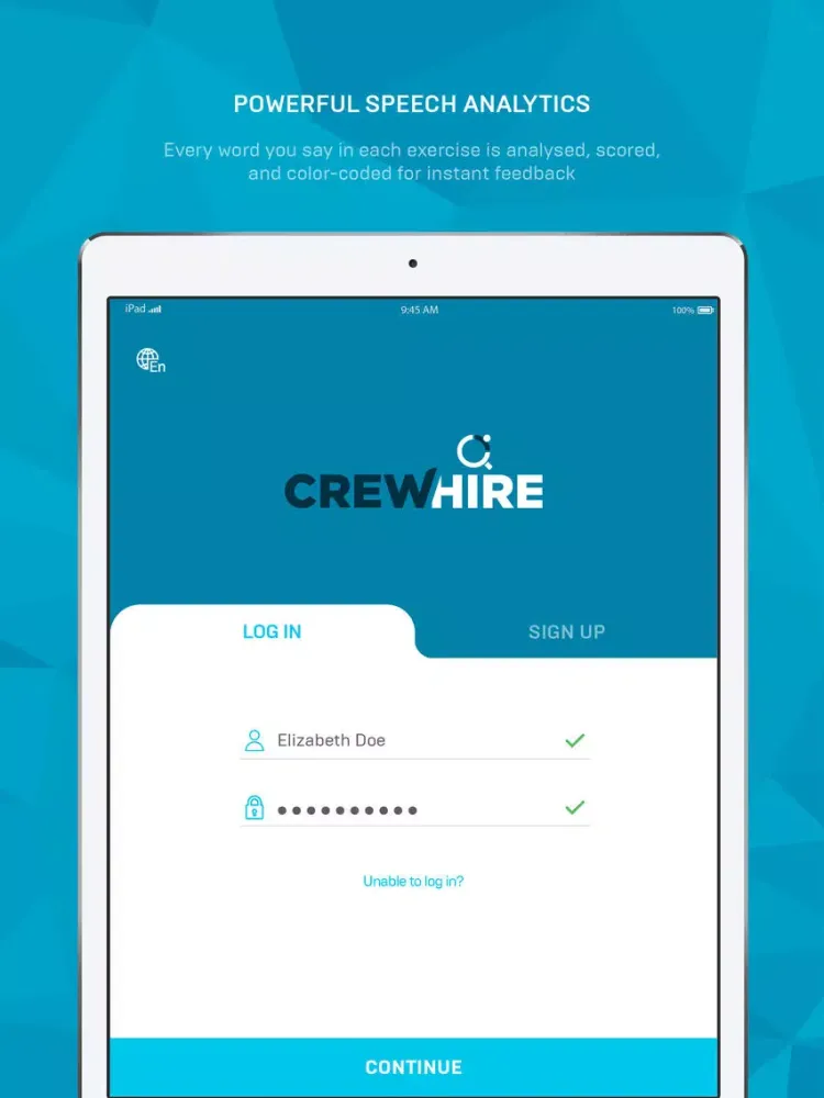 Capturas de pantalla de Crew Hire iPad 