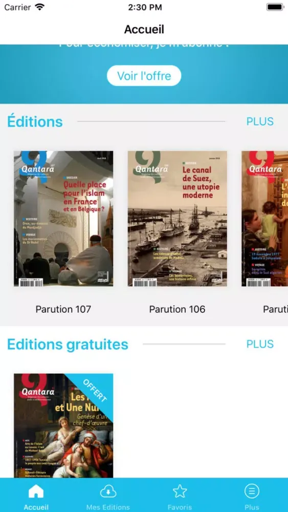 Captures d'écran de Qantara Magazine