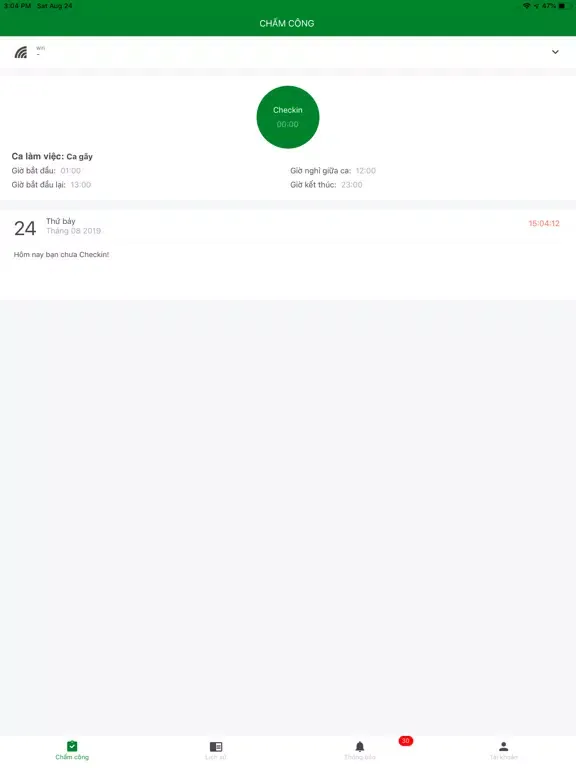 Chấm công HD iPad 应用截图