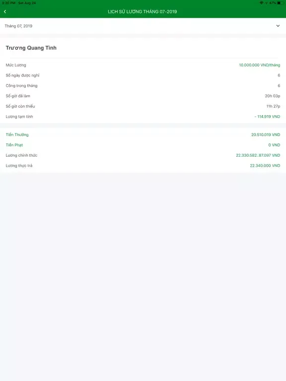 Chấm công HD iPad 应用截图