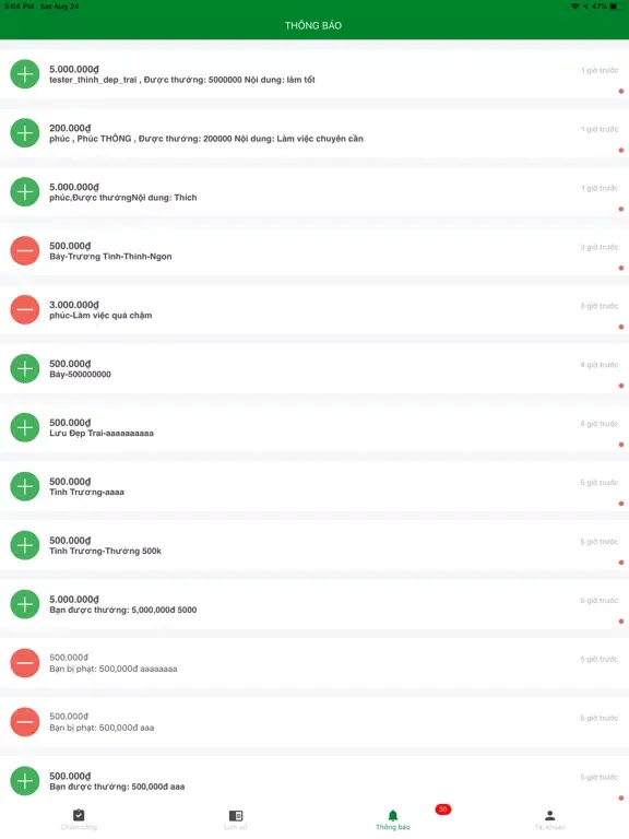 Chấm công HD iPad 应用截图