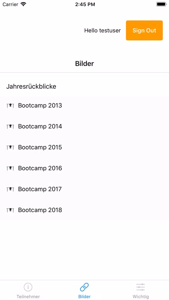 Tangkapan skrin bootcamp