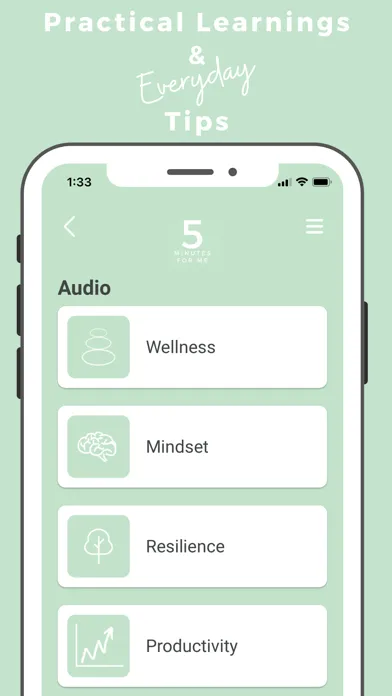 5 Minutes for Me: Mindset App Ekran Görüntüleri