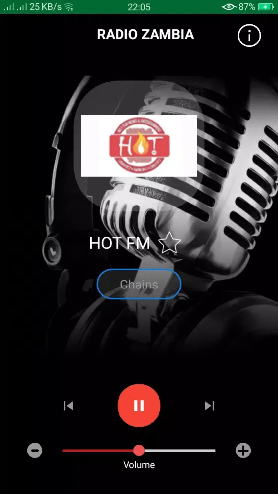Ảnh chụp màn hình của Radio Zambia