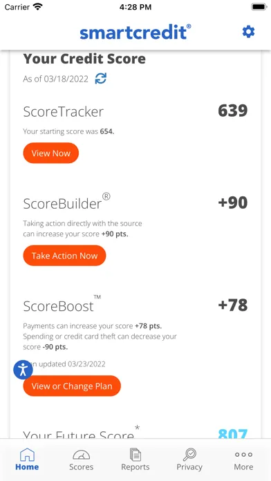SmartCredit® Screenshots