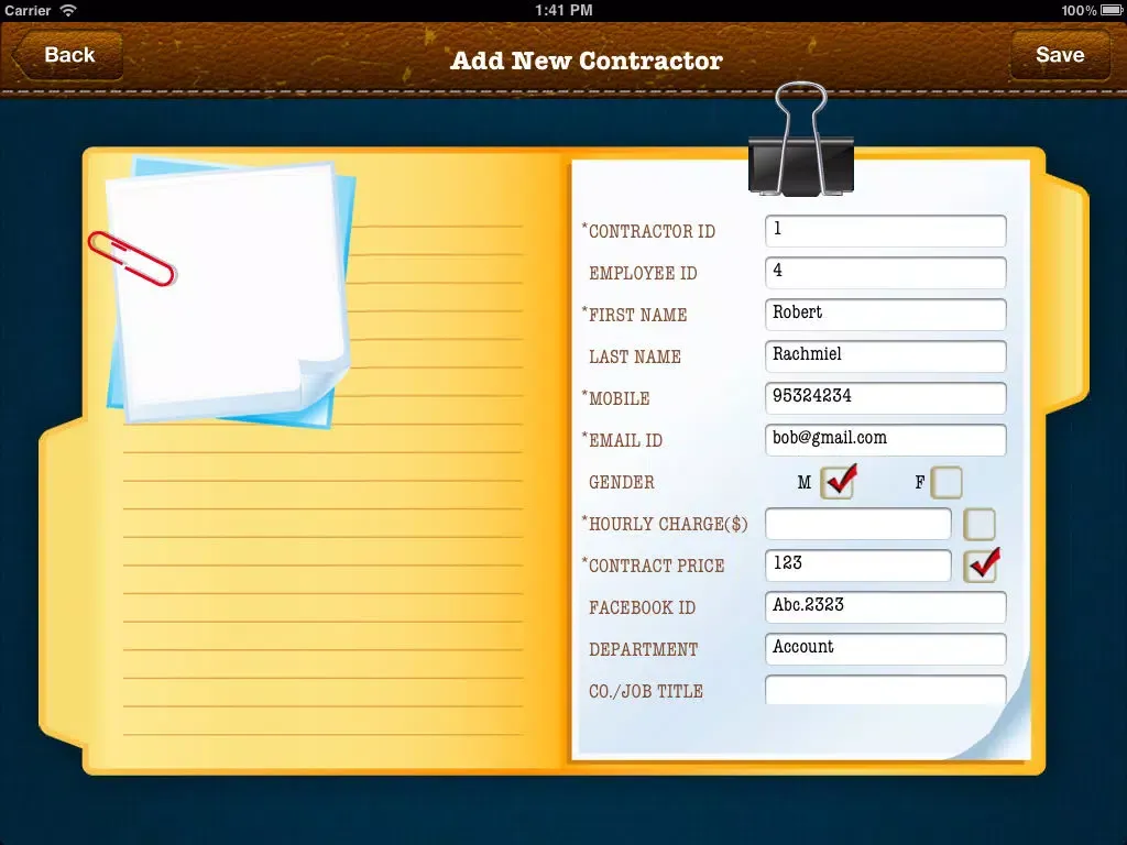 Capturas de tela do Contractor Organizer for Business Lite iPad 