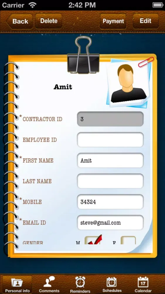 Capturas de tela do Contractor Organizer for Business Lite