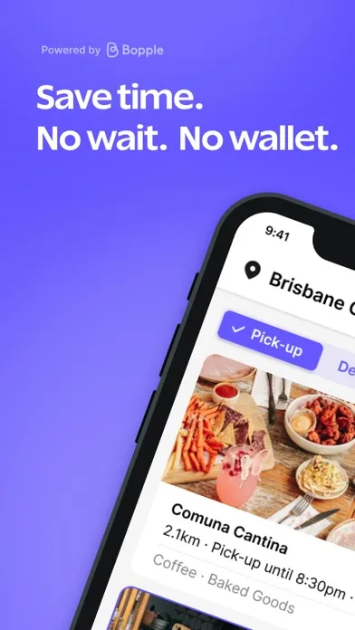 Tangkapan skrin Bopple: Order local takeaway